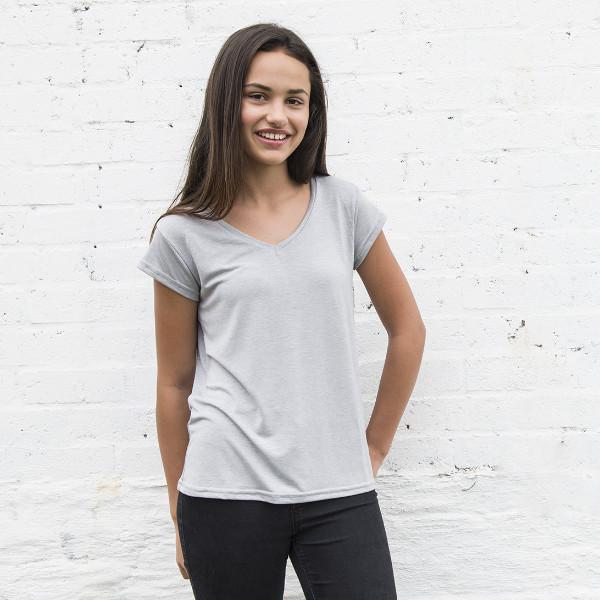 Womens Drapey V Neck Tee - LIV Creative