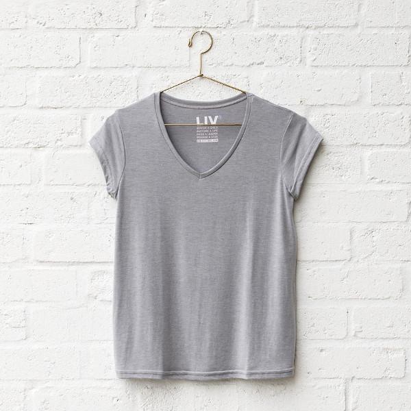 Womens Drapey V Neck Tee - LIV Creative